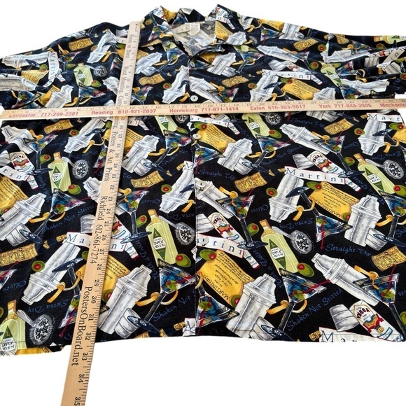VTG Matt Rider Martini Shirt Men's XXL Button Up Short Sleeve Vodka Made In USA - Picture 6 of 13